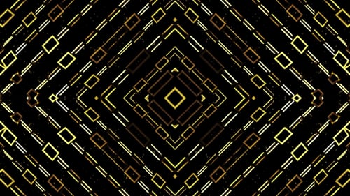 Dynamic Gold and White Geometric Pattern Looping Background