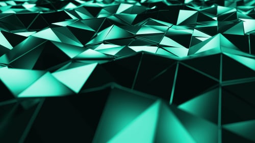 Abstract Geometric Polygonal Loop Background in Teal Green