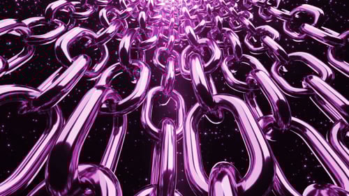 Futuristic Purple Metal Chains Loop Background