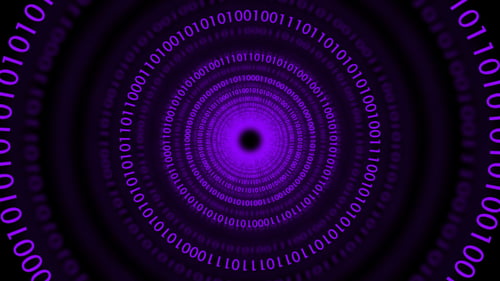 Purple Digital Data Tunnel