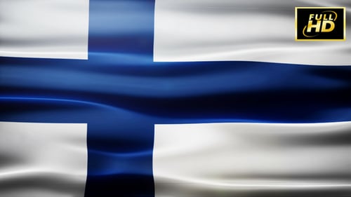 Waving Flag of Finland Seamless Loop for National Identity Content