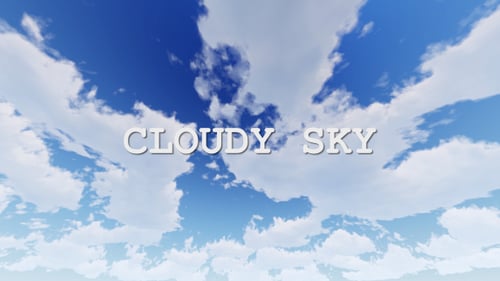 Seamless Loop of Realistic Clouds in Blue Sky