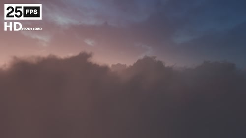 Soft Fluid Clouds Moving in a Colorful Sky Background