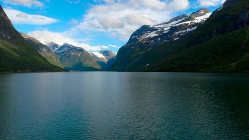 Lovatnet Lake Beautiful Nature Norway