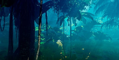 Tropical Jungle With Plants