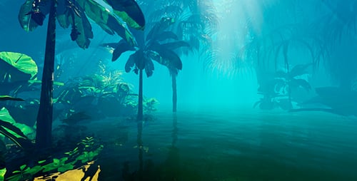 Tropical Jungle And River