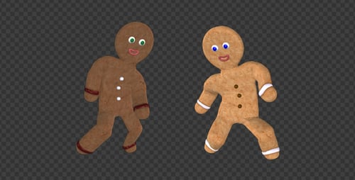 Gingerbread Dancers - Twist Duo - Transparent Loop