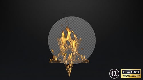Symbole étoile en feu