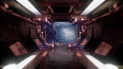 Balade dans un tunnel de vaisseau spatial