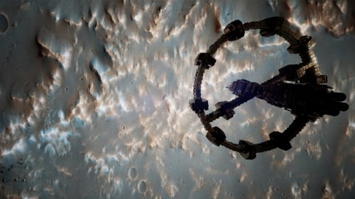 Surveyor Spacecraft Above Mars