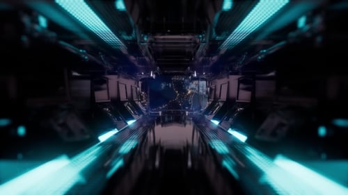 Balade dans un tunnel de vaisseau spatial