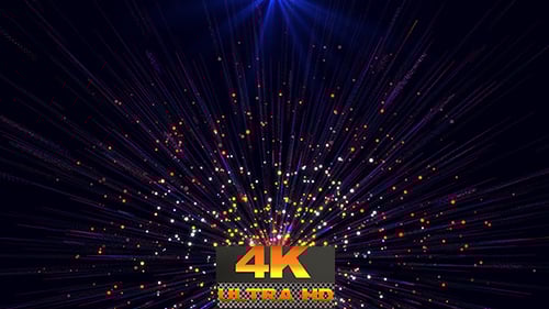 Colorful Abstract Particles Expanding Explosion Background