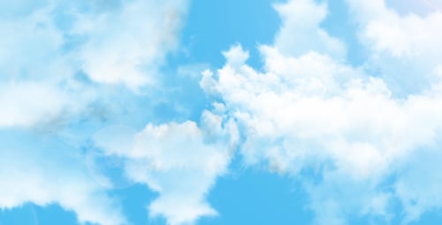 Fliegende realistische Wolken