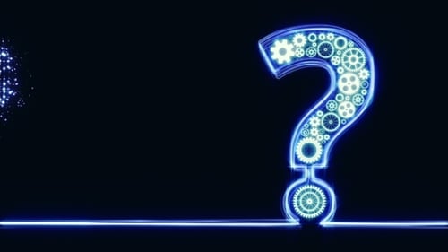 Question Mark From Gears with Streaks