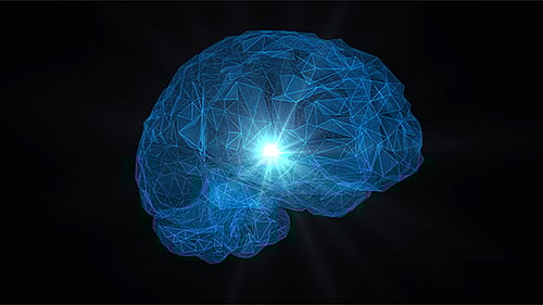 Fondo de bucle cerebral de baja poli