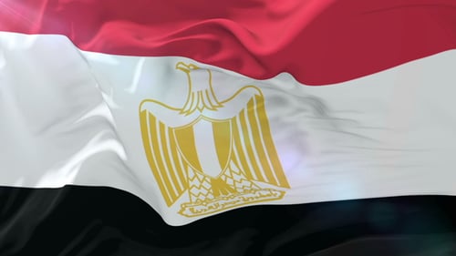 Realistic Waving Flag of Egypt Animation