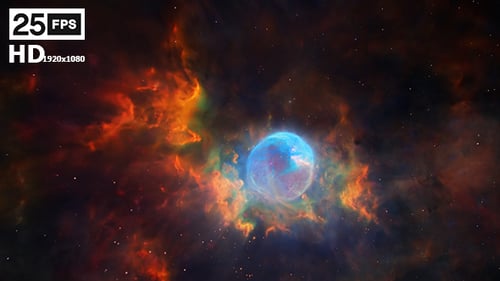 Vibrant Cosmic Nebula Abstract Background Animation