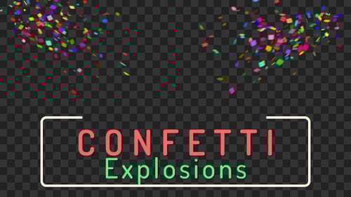 Colorful Confetti Burst and Fall Animation Pack