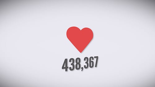 Animated Social Media Heart Like Counter