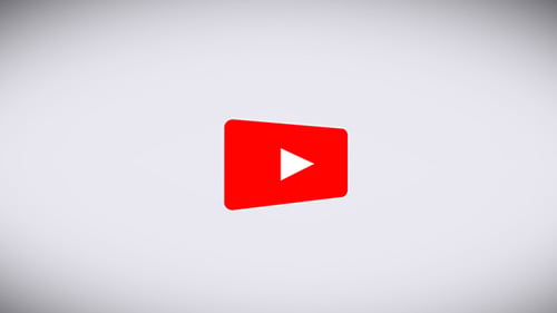 The Youtube Logo Transforms Into a Subscribe Button on a White Background