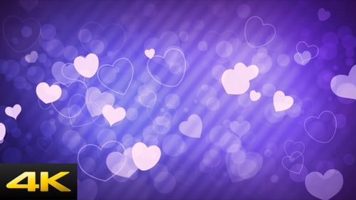 Floating Pink and White Hearts Modern Background