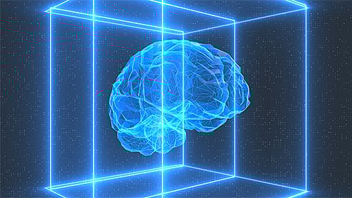 Fondo de bucle cerebral de baja poli