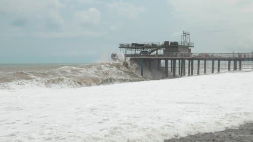High Waves of the Black Sea - Batumi, Georgia