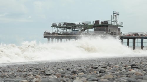 High Waves of the Black Sea - Batumi, Georgia