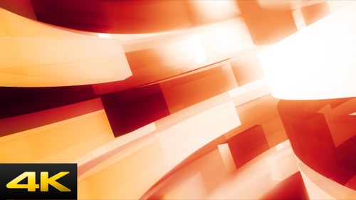 Abstract Geometric Motion Background with Red and Orange Light Streaks