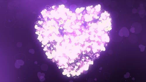 Animated Glowing Heart Shape for Romantic Events