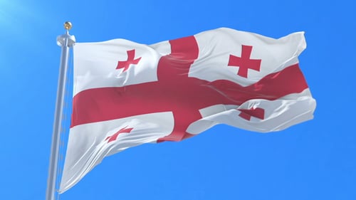 Bandeira da Geórgia acenando