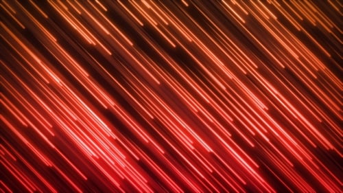 Red and Orange Glowing Diagonal Lines Abstract Motion Background