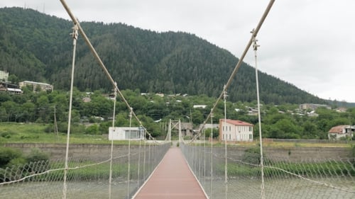 Suspension Bridge Over the River - Georgia