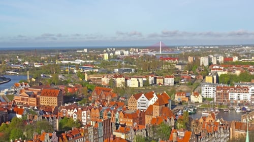 GDANSK, POLAND:Panoramic View of Gdansk.