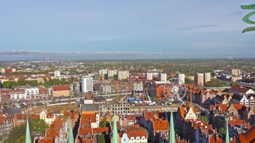 GDANSK, POLAND - May 07 2017: Panoramic View of Gdansk.