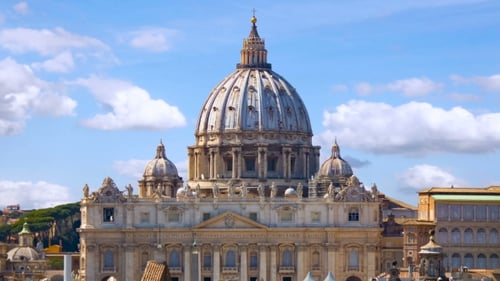 St Peter's Basilica in Vatican City with Clouds