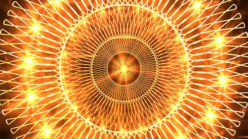 Abstract Glowing Circular Geometric Lines Background