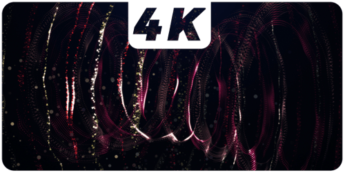 Abstract Glowing Particle Lines Loop Background