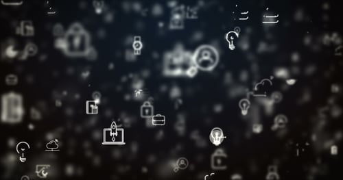 Loop Moved Business Icons Background