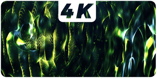 Abstract Glowing Green Fluid Particle Background Animation