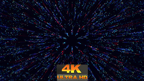 Abstract Space Light Speed Warp Tunnel Background