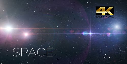 Weltraum-Hintergrund mit leuchtenden Sternen 4K