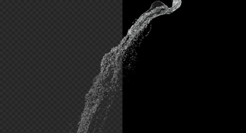 Dynamic Fluid Water Stream Animation with Alpha Channel