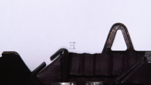 Typewriter Prints the Word Help!