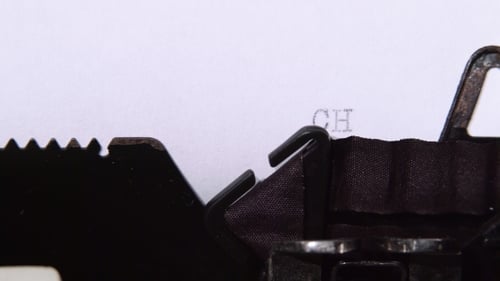 Vintage Typewriter Types the Words Chapter 1