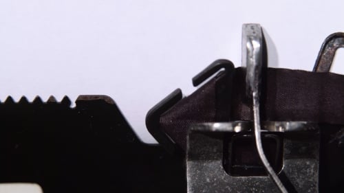 Typewriter Types The Word Copyright on Paper