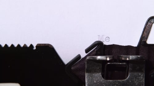 Typewriter Types Merry Christmas Greeting Card