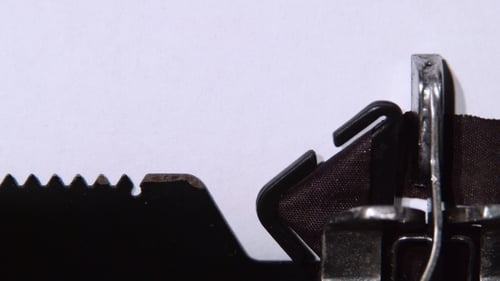 Typing "Declaration" on an Antique Typewriter