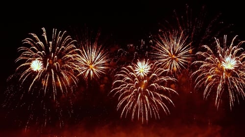 Colorful Fireworks Exploding in the Night Sky. Celebrations and Events in Bright Colors.