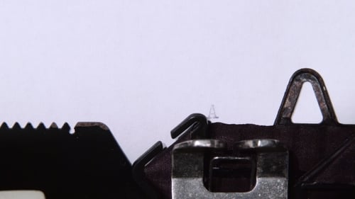 Analysis Typed on a Vintage Typewriter Close Up